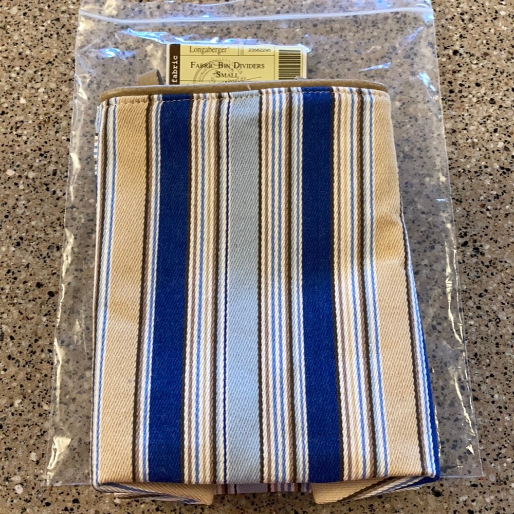Two Longaberger Fabric Bin Dividers